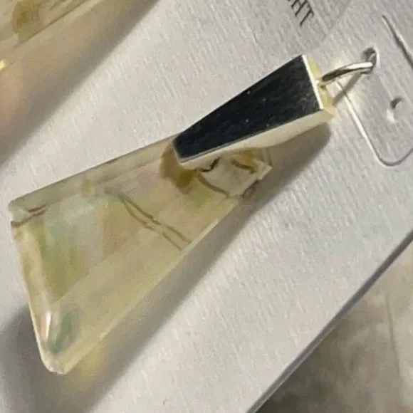 NEW Kendra Scott Collins Small Drop Earrings in White Abalone/Bright Silver - Picture 12 of 14